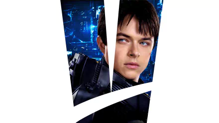 Dane DeHaan stars in Valerian and the City of a Thousand Planets, showcased in this striking 8K Ultra HD desktop wallpaper featuring futuristic imagery.