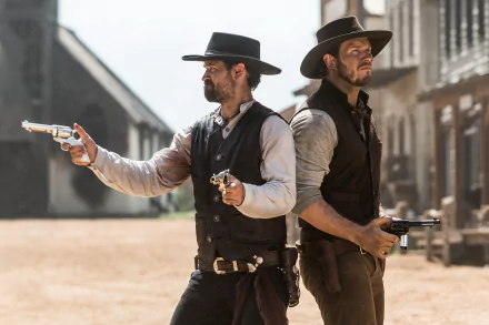 Manuel Rulfo The Magnificent Seven Chris Pratt movie The Magnificent Seven (2016) HD Desktop Wallpaper | Background Image