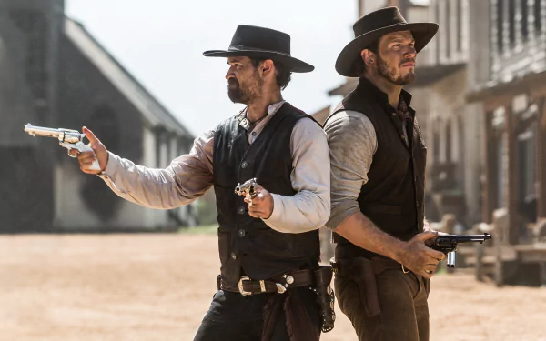 Manuel Rulfo The Magnificent Seven Chris Pratt movie The Magnificent Seven (2016) HD Desktop Wallpaper | Background Image