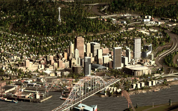 skyscraper city video game Cities: Skylines HD Desktop Wallpaper | Background Image