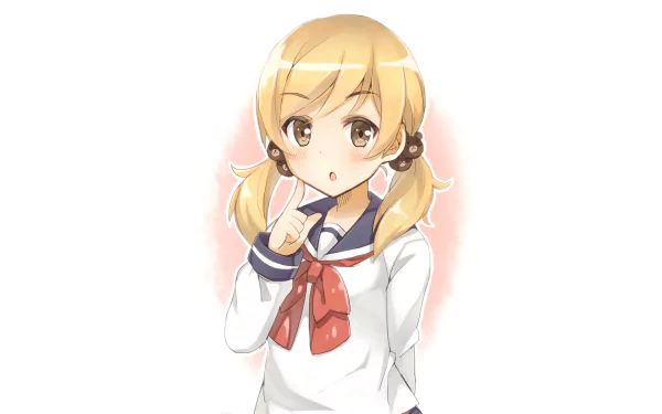 Anime HD PC desktop wallpaper featuring Nagi Aiza from Your Lie in April, depicted in a school uniform with a thoughtful expression.