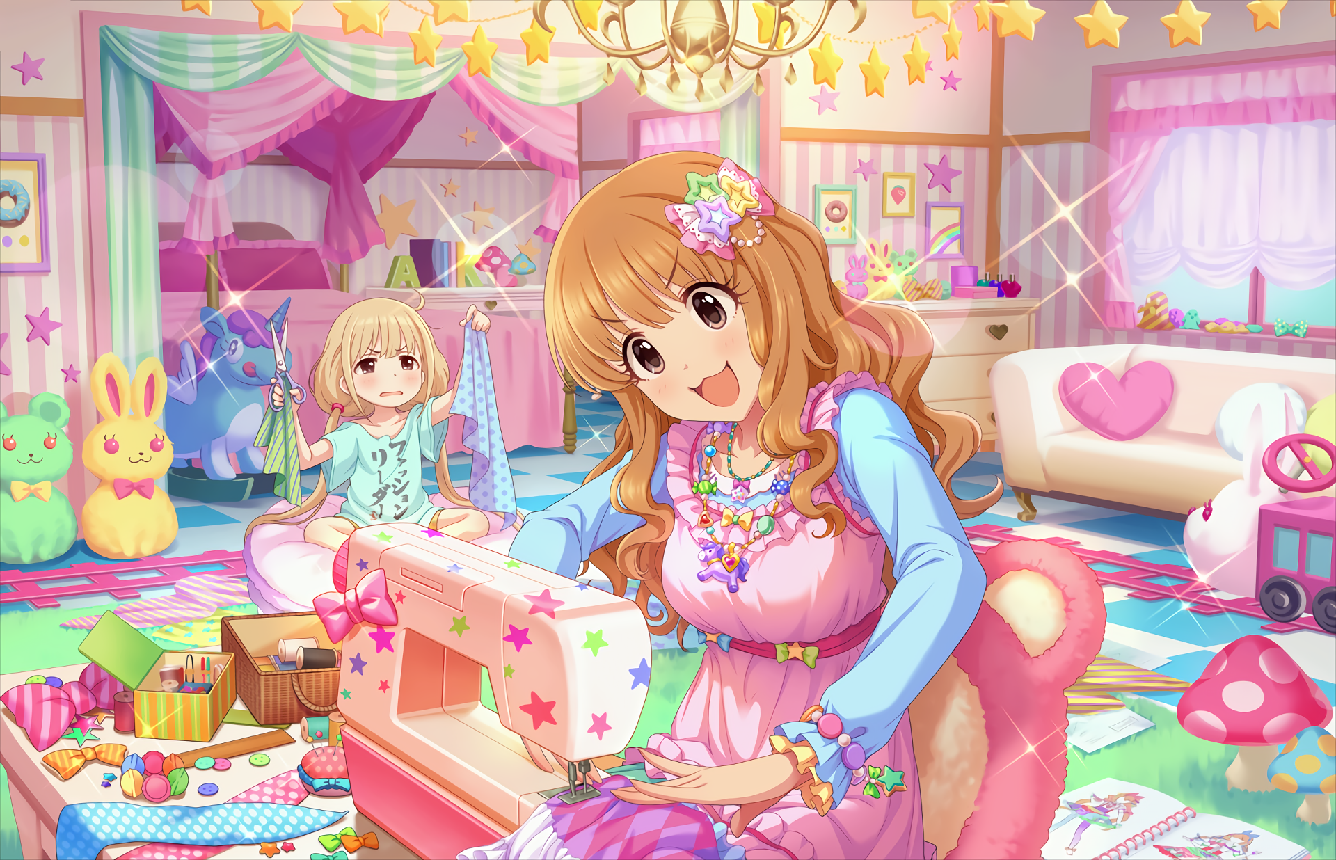 Download Kirari Moroboshi Anzu Futaba Anime THE IDOLM@STER: Cinderella Girls Starlight Stage HD Wallpaper by Annin Doufu
