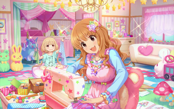 Kirari Moroboshi Anzu Futaba Anime THE iDOLM@STER: Cinderella Girls Starlight Stage HD Desktop Wallpaper | Background Image
