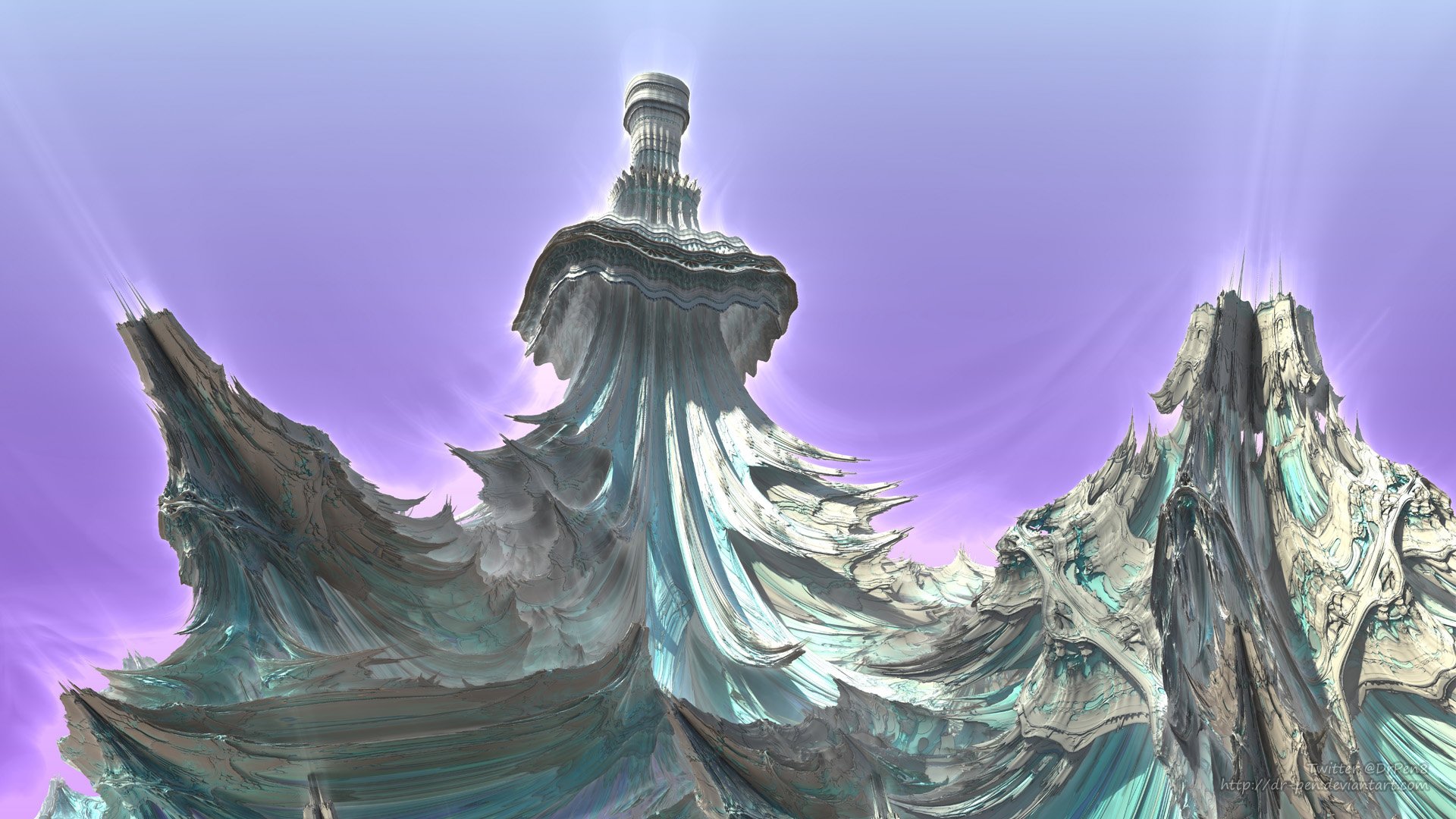 Ice Dragon's Keep - 3d Fractal Art by Dr-Pen