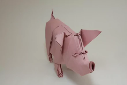 pig man made origami HD Desktop Wallpaper | Background Image
