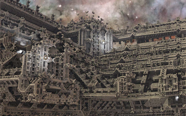  Angkor Wat in Space - 3d Fractal Art
