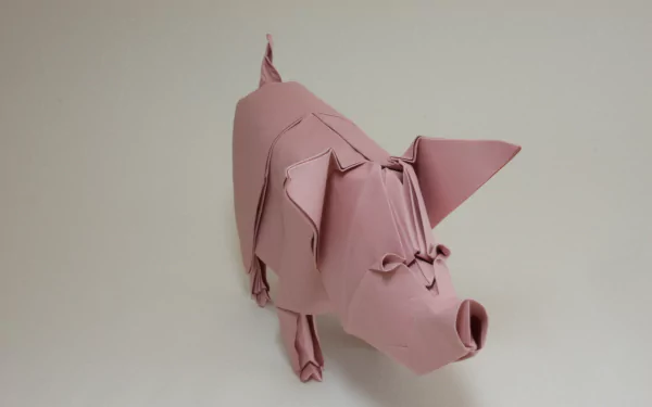 pig man made origami HD Desktop Wallpaper | Background Image