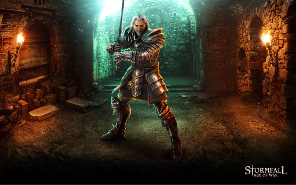 sword armor knight warrior video game Stormfall: Age of War HD Desktop Wallpaper | Background Image