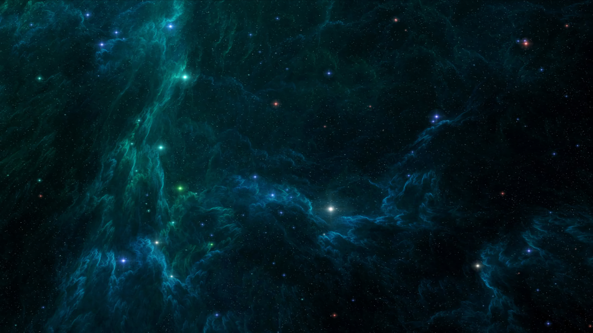 Starry blue nebula