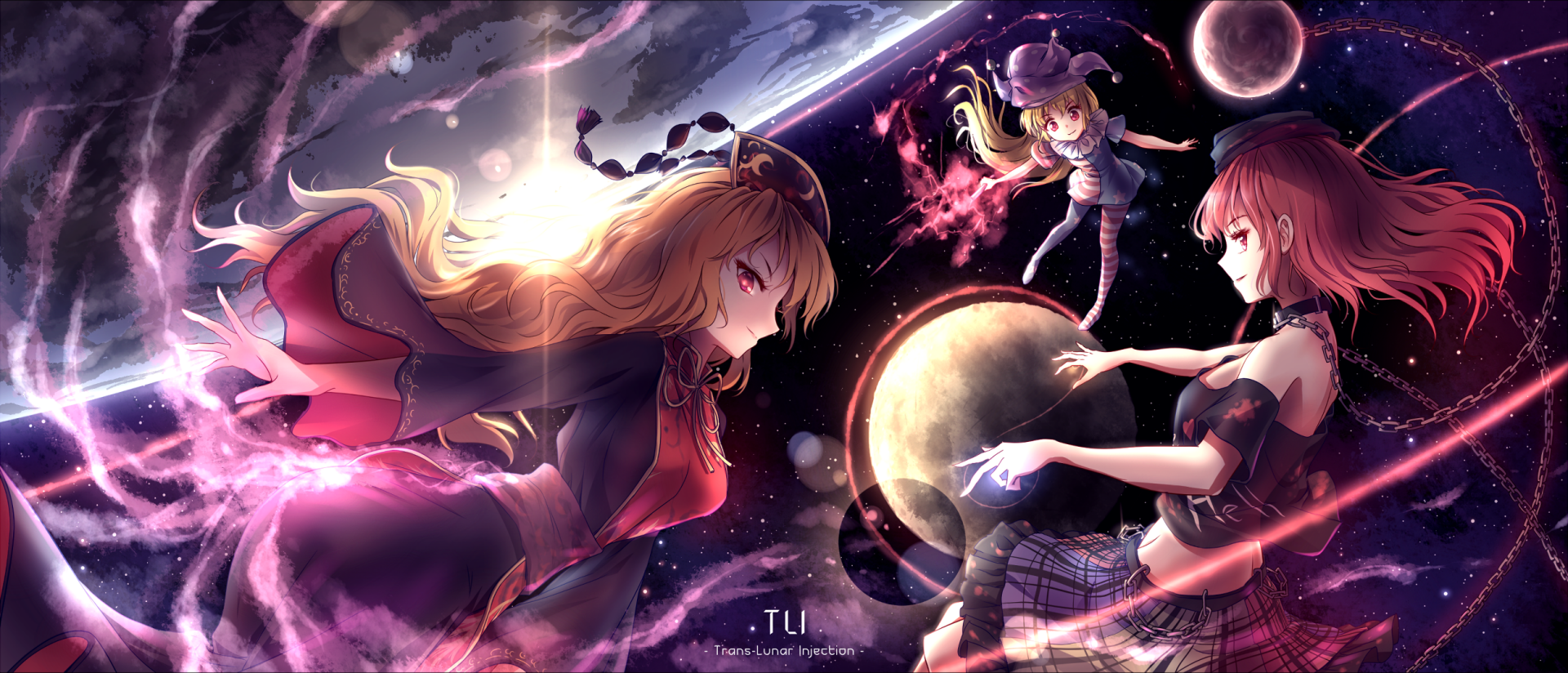 Download Junko (Touhou) Hecatia Lapislazuli Clownpiece (Touhou) Anime  Touhou HD Wallpaper