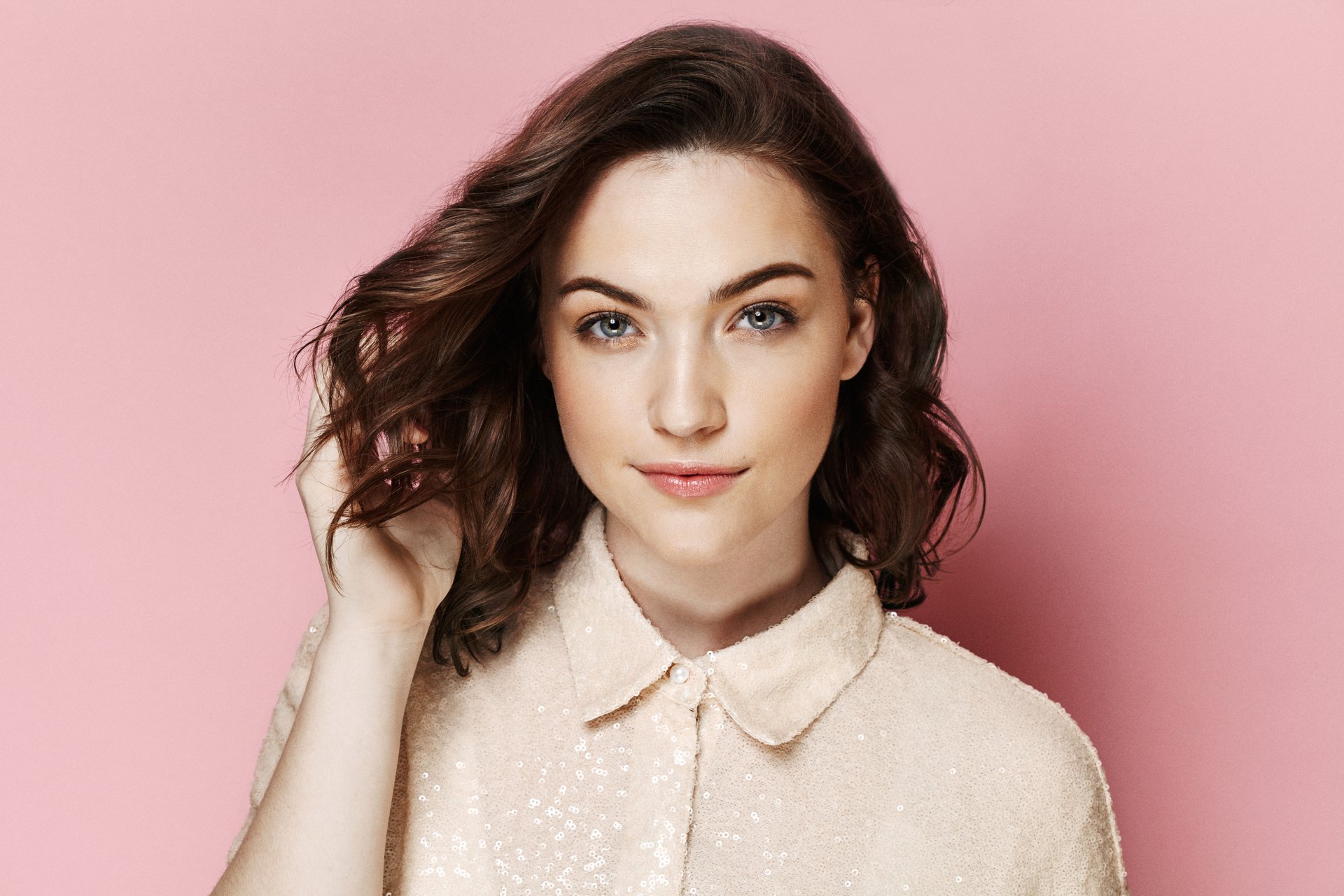 Download Face American Blue Eyes Brunette Actress Celebrity Violett Beane  4k Ultra HD Wallpaper