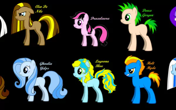 My Little Pony emo gothic fantasy Mattel Monster High TV Show crossover HD Desktop Wallpaper | Background Image
