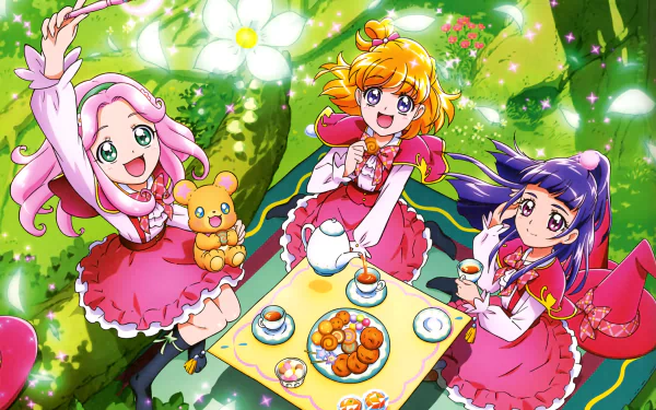 Ha-chan (Pretty Cure!) Asahina Mirai Izayoi Riko Anime Pretty Cure! HD Desktop Wallpaper | Background Image