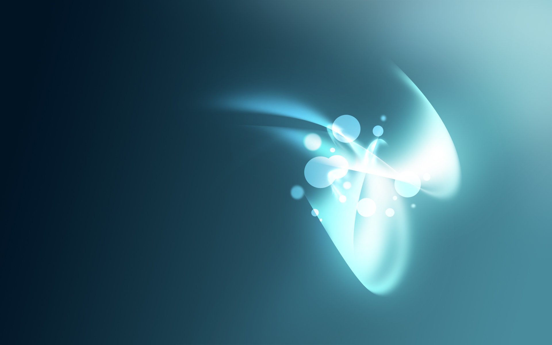 Abstract blue fractal CGI wallpaper: HD desktop background of luminous flowing shapes, textured gradients and glowing orbs in cool blue tones.