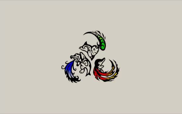 Chikorita (Pokémon) Cyndaquil (Pokémon) Totodile (Pokémon) Anime Pokemon HD Desktop Wallpaper | Background Image