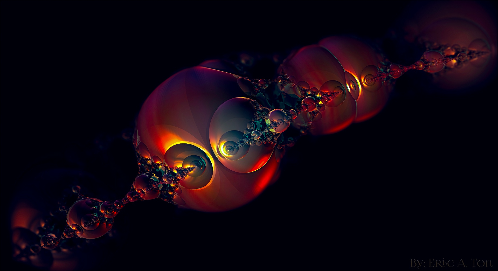 Download Fractal Abstract Sphere Wallpaper | 1920x1045 | Wallpaper Abyss
