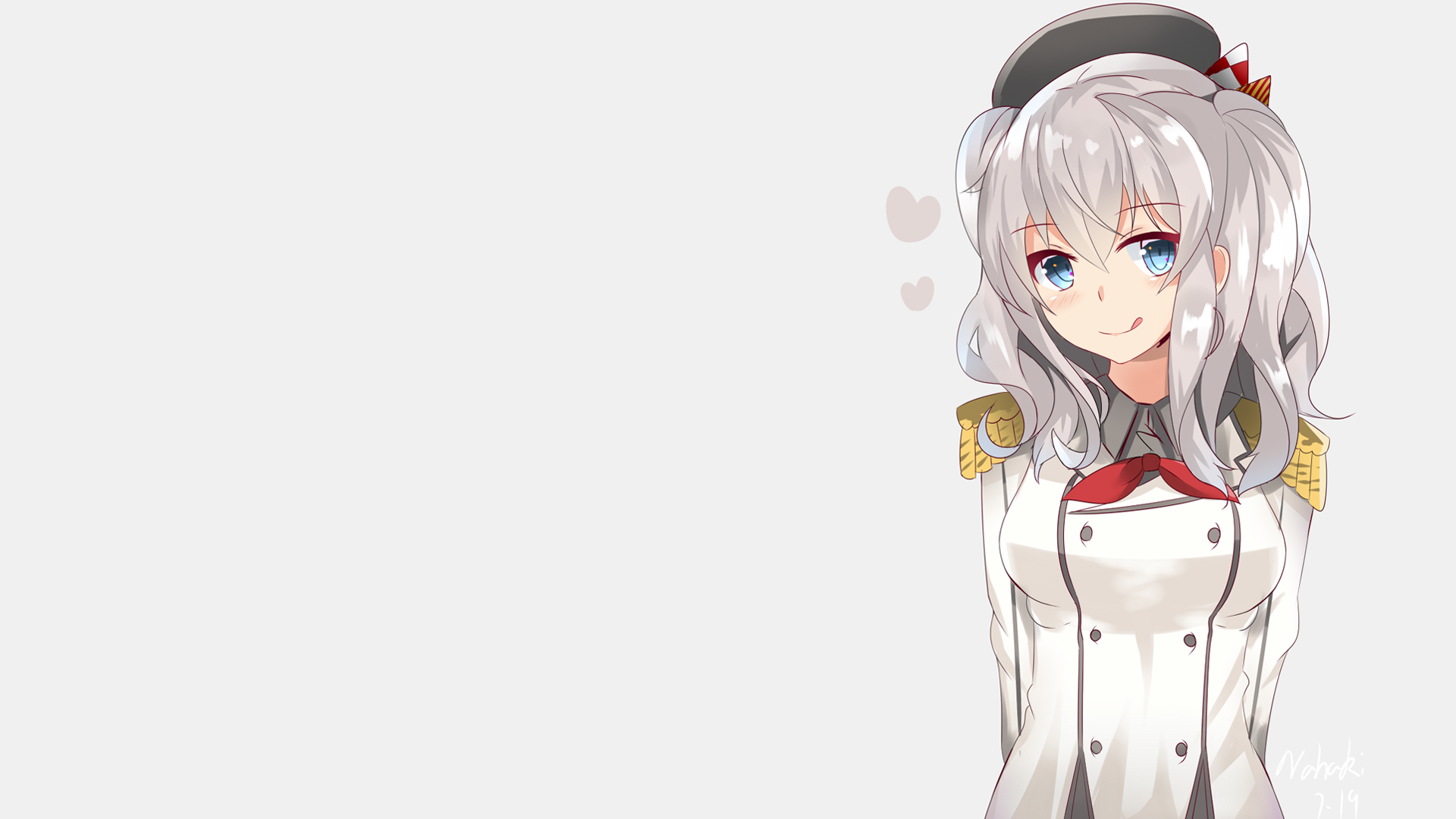Download Blue Eyes White Hair Uniform Kashima (Kancolle) Anime Kantai