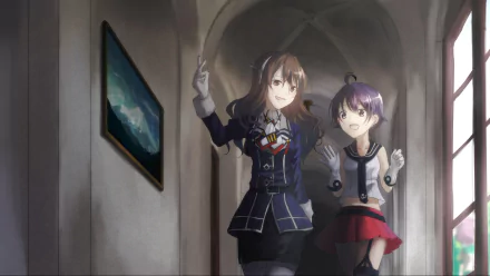 Ashigara (Kancolle) Sakawa (Kancolle) Anime Kantai Collection HD Desktop Wallpaper | Background Image