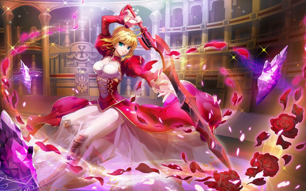 Anime Fate/Extra Fate Series Red Saber Saber HD Wallpaper | Background Image