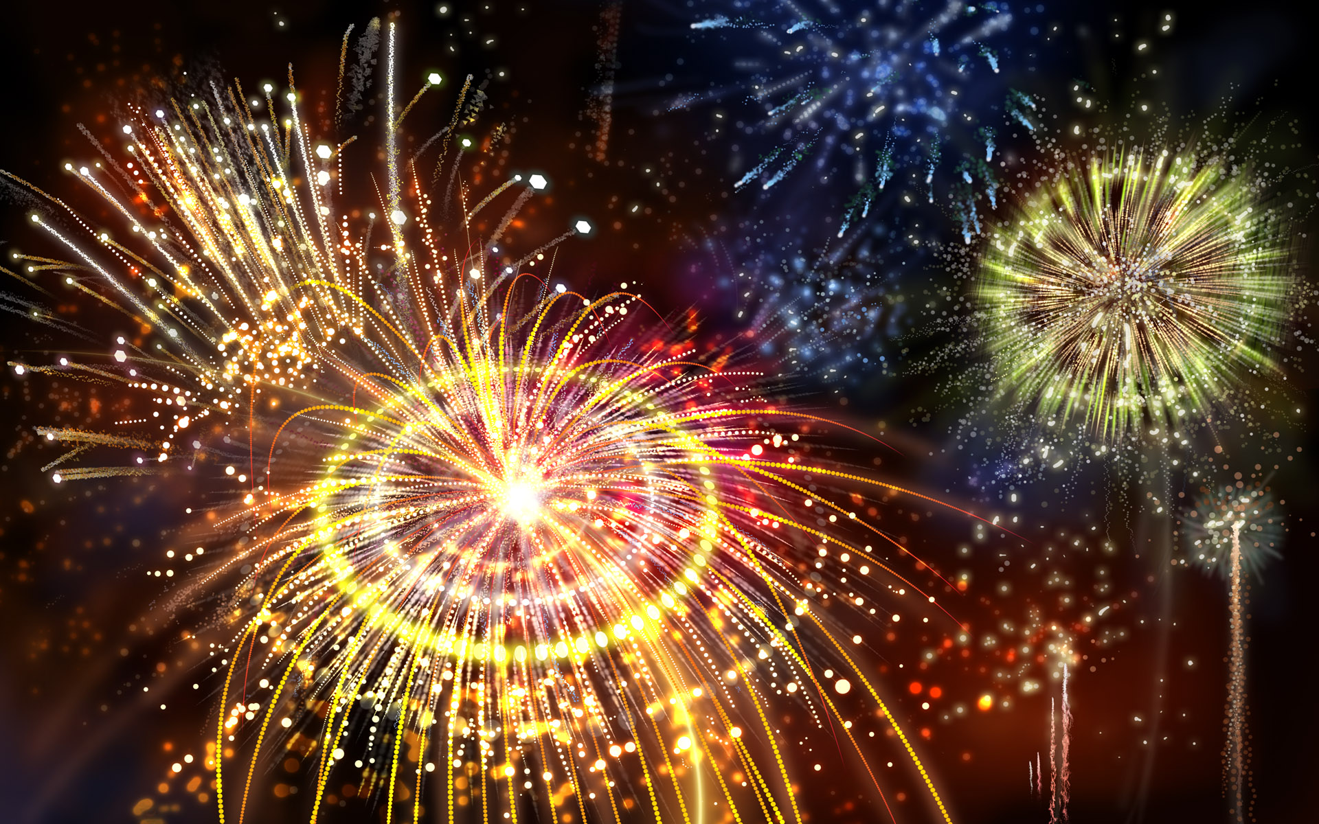 Artistic Fireworks HD Wallpaper | Background Image