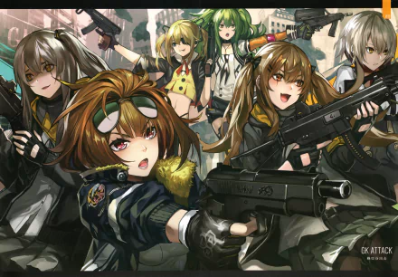 Vector (Girls Frontline) UMP9 (Girls Frontline) Grizzly MkV (Girls Frontline) UMP45 (Girls Frontline) M950A (Girls Frontline) Skorpion (Girls Frontline) video game Girls Frontline HD Desktop Wallpaper | Background Image