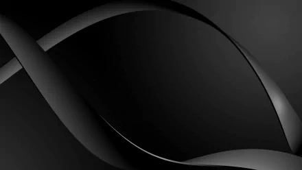 HD abstract black CGI wallpaper featuring smooth, flowing curves and gradients, creating a sleek and modern background.