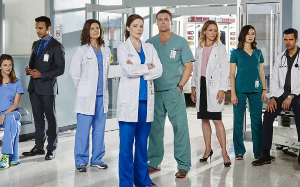 Wendy Crewson Julia Taylor Ross Michael Shanks Daniel Gillies Erica Durance TV Show Saving Hope HD Desktop Wallpaper | Background Image