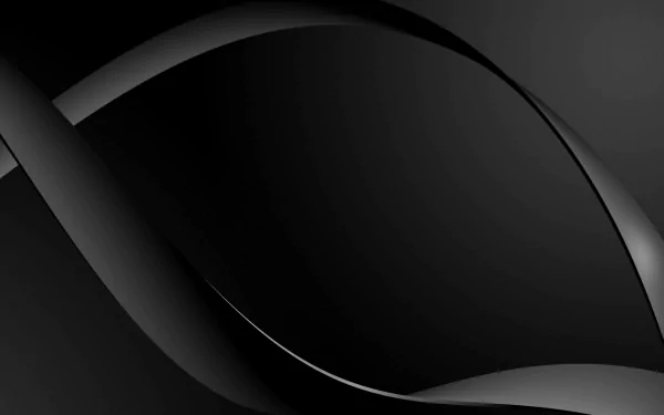 HD abstract black CGI wallpaper featuring smooth, flowing curves and gradients, creating a sleek and modern background.