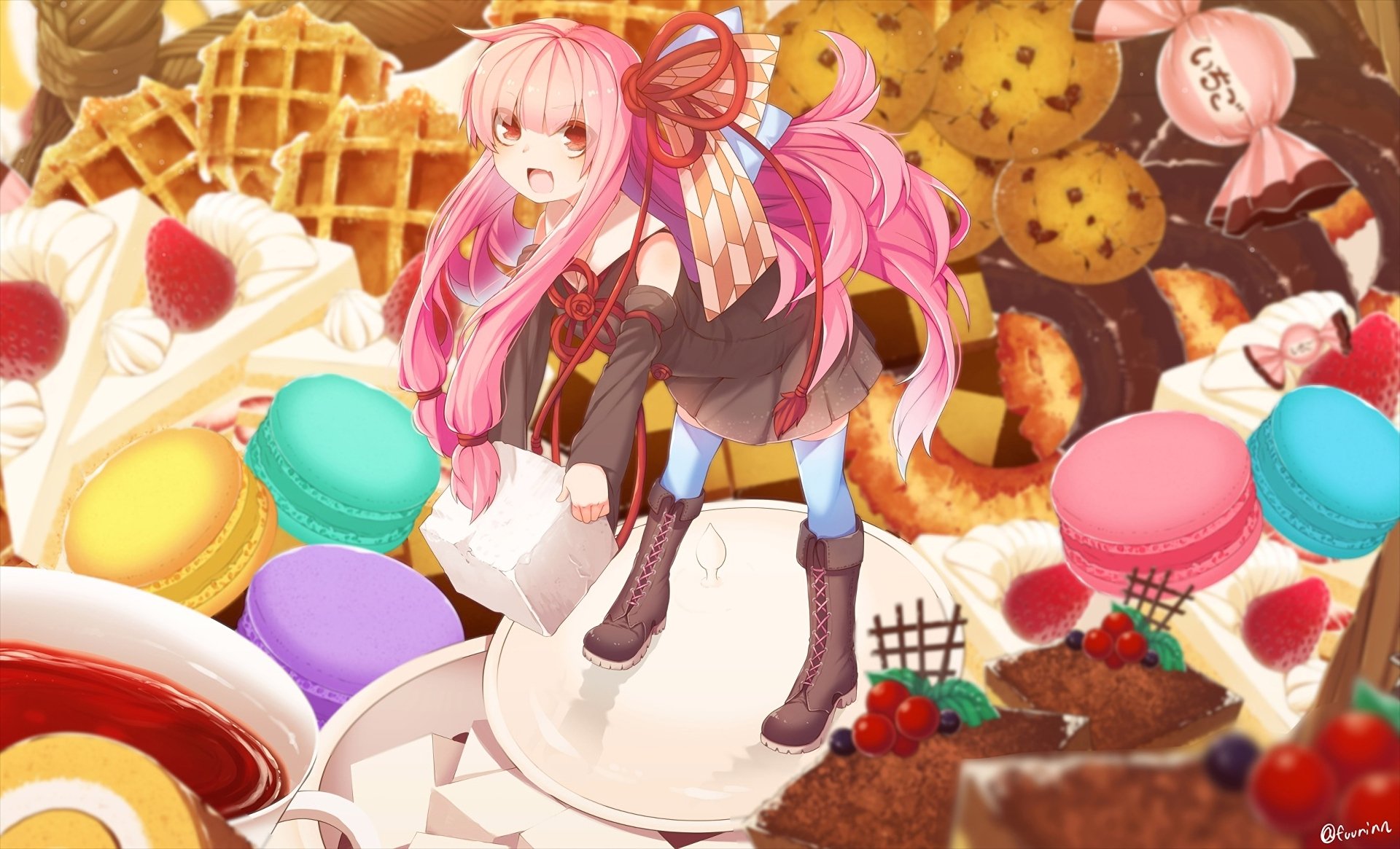 Download Kotonoha Akane Anime Vocaloid HD Wallpaper