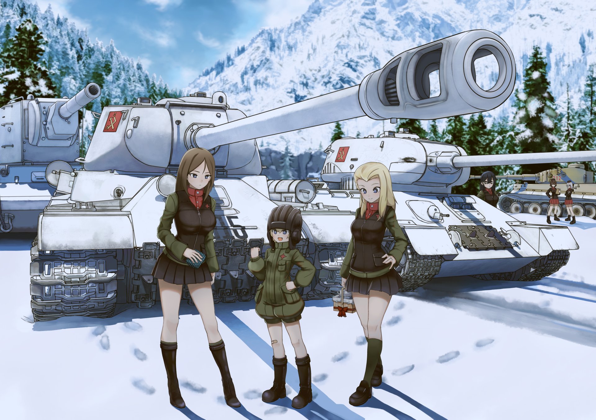 Girls Und Panzer Squad 4K Ultra HD Wallpaper 5059x3564 Wallpaper 