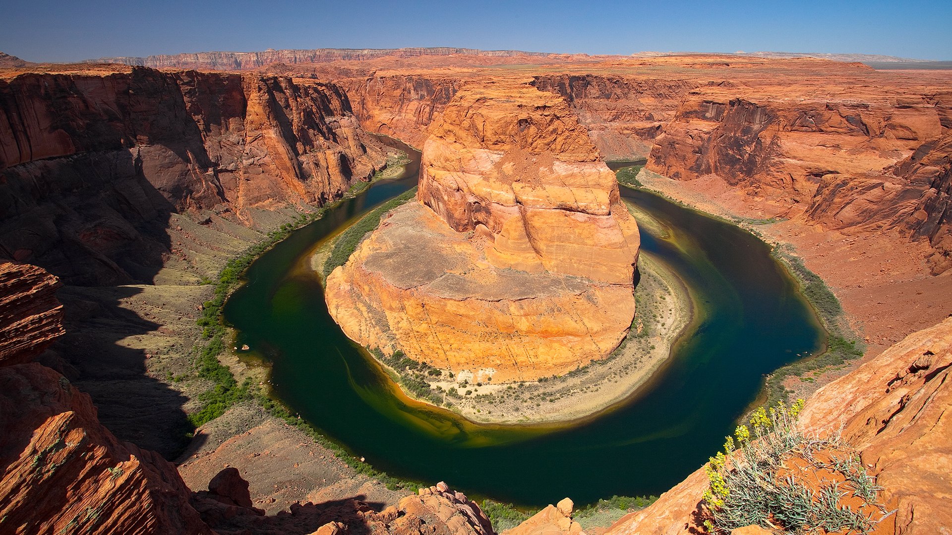 Download Curves River Nature Horseshoe Bend HD Wallpaper