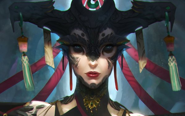 Fantasy Women Creature Green Eyes HD Wallpaper | Background Image