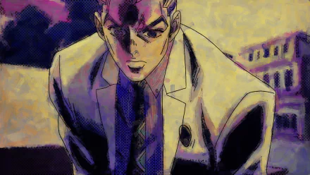 Yoshikage Kira Kosaku Kawajiri Anime Jojo's Bizarre Adventure HD Desktop Wallpaper | Background Image