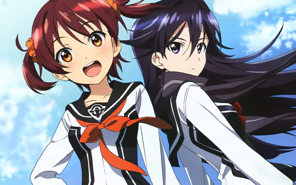 Rei Kuroki Akane Isshiki Anime Vividred Operation HD Desktop Wallpaper | Background Image