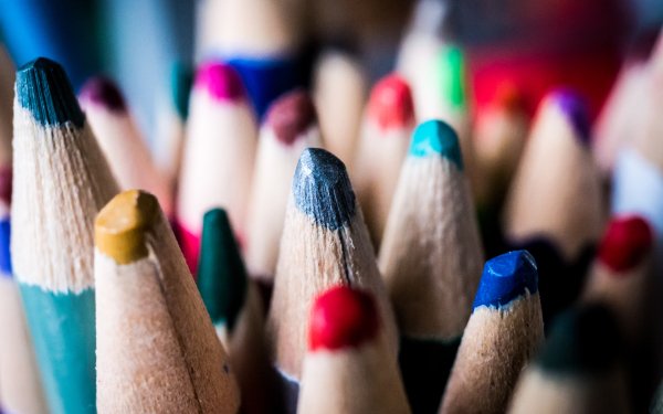 Photography Pencil Close-Up Colors Blur HD Wallpaper | Background Image