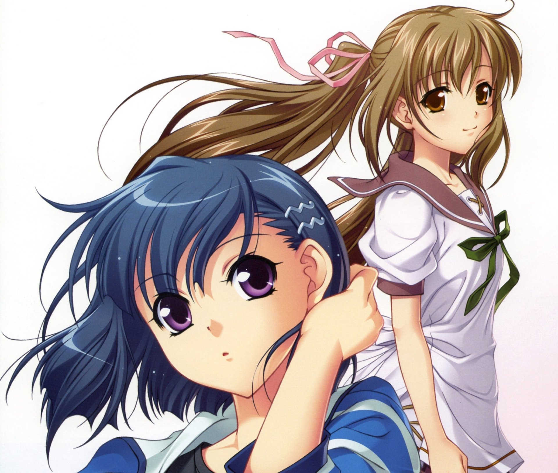 Download Hatou Kei Osanai Syouko Akai Ito Aoi Shiro Anime Crossover HD Wallpaper by Hal