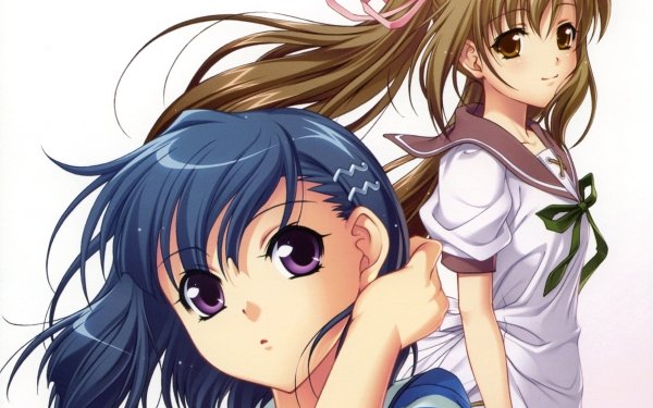 Anime Crossover Aoi Shiro Akai Ito Osanai Syouko Hatou Kei HD Wallpaper | Background Image