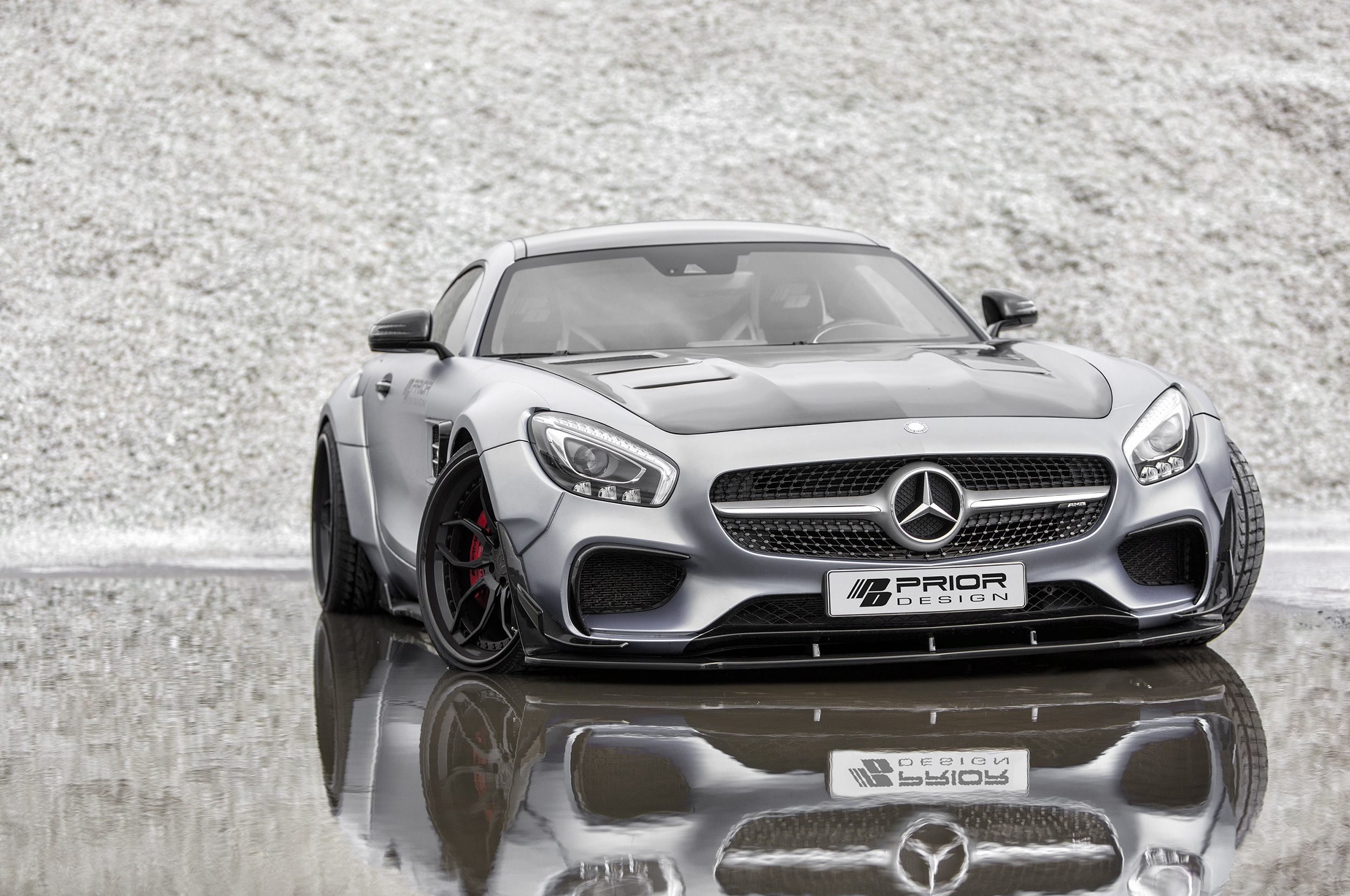 Download Reflection Supercar Silver Car Car Mercedes Benz Vehicle Mercedes Amg Gt Hd Wallpaper