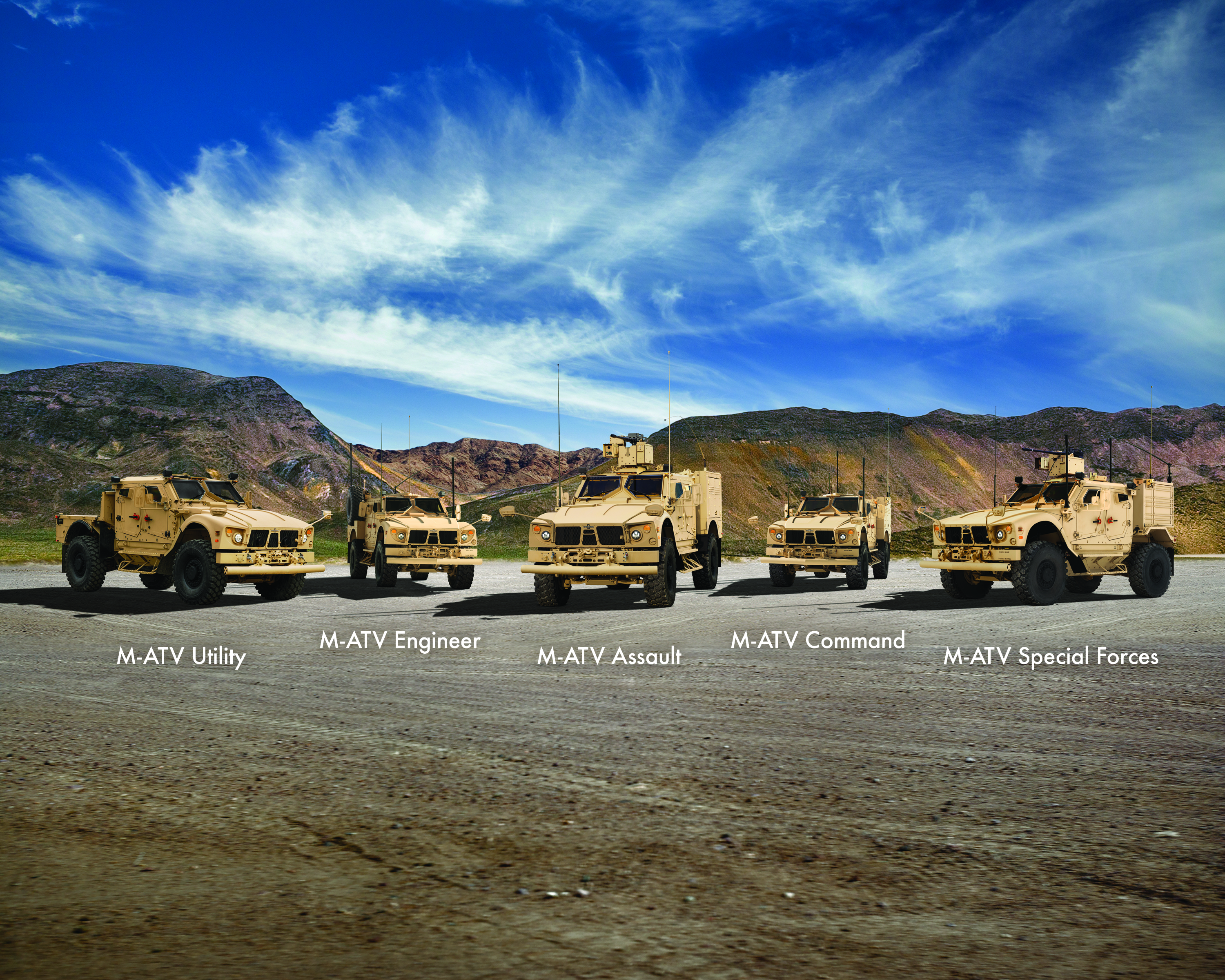 Oshkosh Defense Global M-ATV Line-up by Oshkosh Defense