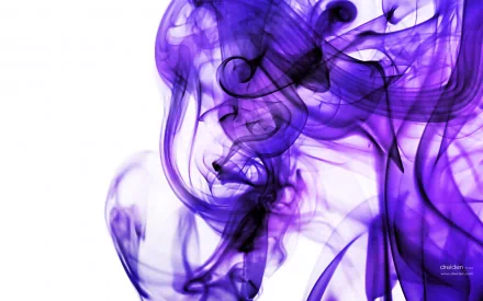 Abstract CGI fractal design featuring swirling purple smoke patterns and textures, creating a vibrant and dynamic HD PC desktop wallpaper background.