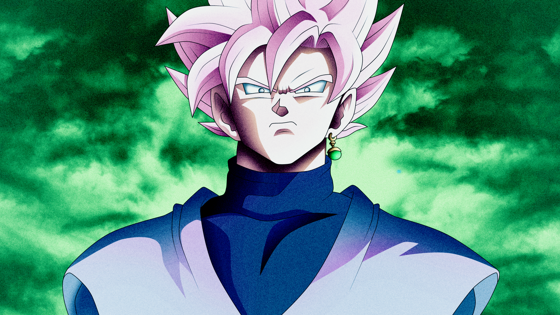 Black Goku in Super Saiyan Rosé form from Dragon Ball Super, depicted in vibrant detail as a 4K Ultra HD anime desktop wallpaper.