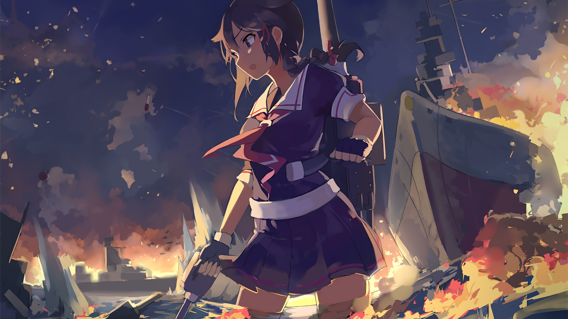 Download Shigure (Kancolle) Anime Kantai Collection HD Wallpaper
