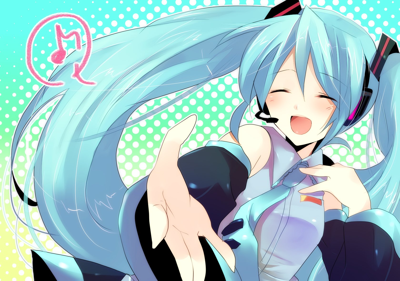 Download Hatsune Miku Anime Vocaloid Wallpaper by Kurohara Yuu