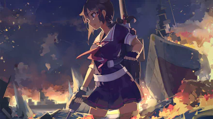 Shigure (Kancolle) Anime Kantai Collection HD Desktop Wallpaper | Background Image