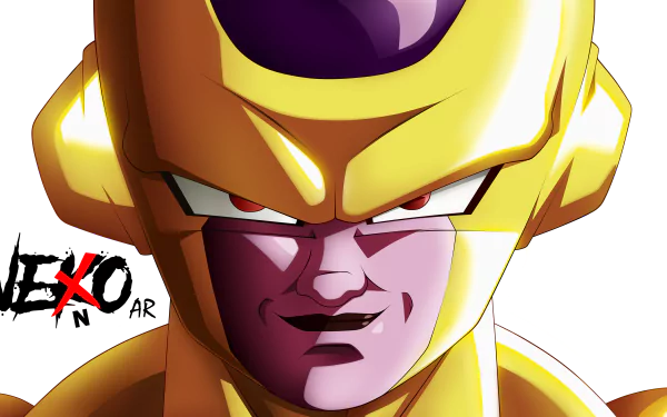 HD desktop wallpaper featuring Frieza from Dragon Ball Super, showing his intense gaze and menacing smile.