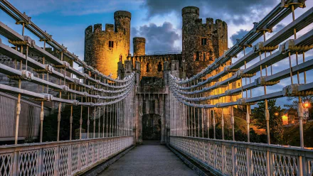  Bridge to Deganwy Castle in Wales