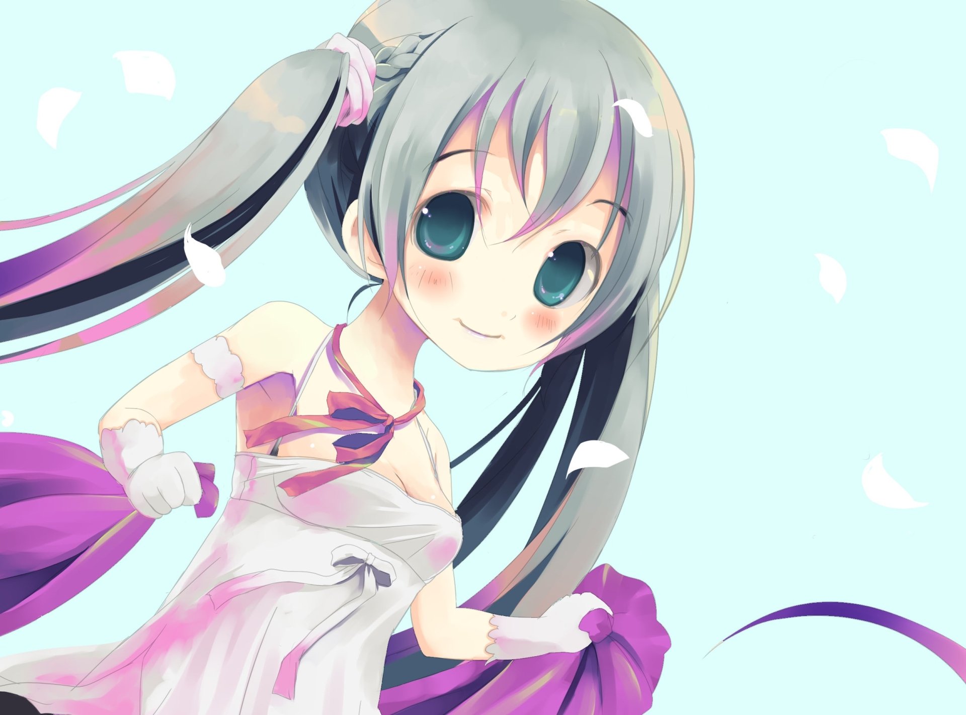 Download Hatsune Miku Anime Vocaloid HD Wallpaper by Shiro (longlongtime)