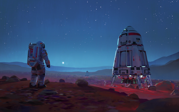 Sci Fi Astronaut Mars HD Wallpaper | Background Image