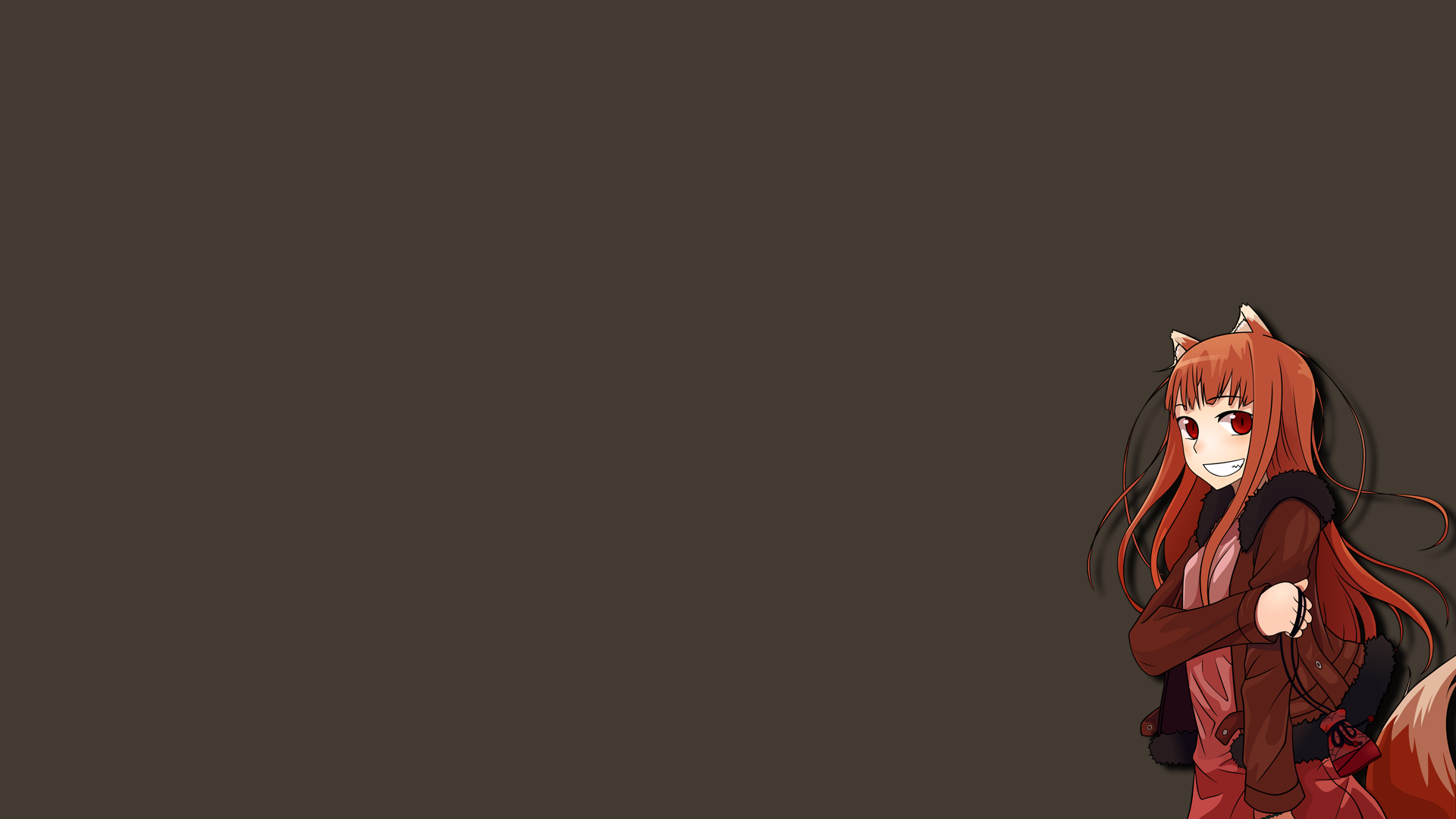 minimalist anime wallpaper spice and wolf