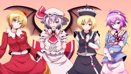 Shizuha Aki Lunasa Prismriver Satori Komeiji Remilia Scarlet Anime Touhou HD Desktop Wallpaper | Background Image